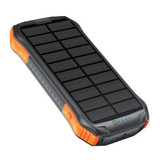 PROMATE SOLARTANK-10PDQI 10000mAh Rugged EcoLight Solar Power Bank with 10W Wireless Qi Charging and 300lm Flash Light