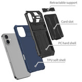 Apple iPhone 16  Kickstand Heavy Duty Case [Navy]