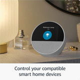 Amazon Echo Spot Smart Alarm Clock with Alexa (2024) [ Glacier White ]