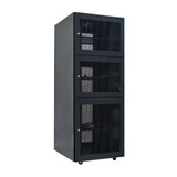 DYNAMIX 45RU Co-Location Server Cabinet with 3 Compartments. 1000mm Deep (800 x 1000 x 2210mm). Split Bottom to top 18U 12U 12U. Welded fixed side panels Lock 19mm cut out only. Fans - 3 shelves - 100mm Managm