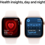 Apple Watch Series 10 GPS, 42mm Aluminum Case [ Light Blush Sport Band S/M MWWH3 - Rose Gold ]