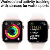 Apple Watch Series 10 GPS, 46mm Aluminum Case [ Light Blush Sport Band M/L  A2999 MWWU3 - Rose Gold ]