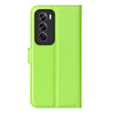 Oppo Reno 12 Pro Pu Wallet Case [Green]