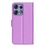Moto Edge 50 Pro Pu Wallet Case [Purple]
