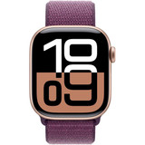 Apple Watch Series 10 GPS + Cellular 42mm Aluminum Case [ Plum Sport Loop  MWXC3 - Rose Gold ]