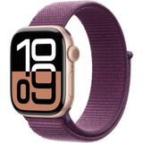 Apple Watch Series 10 GPS + Cellular 42mm Aluminum Case [ Plum Sport Loop  MWXC3 - Rose Gold ]