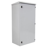 DYNAMIX 24RU Outdoor Wall Mount Cabinet 611x425x1190mm (WxDxH). IP65 Rated with Lockable Front Door No Fans or Filters. Wall Mount Included. Made from Rolled Steel. 