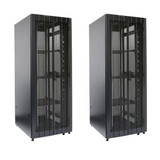 DYNAMIX 45RU Server Cabinet 1200mm Deep (800x1200x2181mm) FLAT PACK 3x fixed shelves - 4x fans - 25x cage nuts - 4x castors - 4x levelling feet Single front & bifold rear mesh doors. 6-Way PDU installed. Black