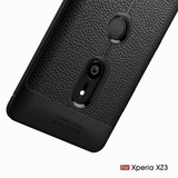 Sony Xperia XZ3      Leather Texture Case    [Red]