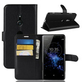Sony Xperia XZ3      PU Wallet Case    [Black]