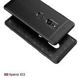 Sony Xperia XZ3      Leather Texture Case    [Grey]