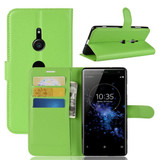 Sony Xperia XZ3      PU Wallet Case    [Green]