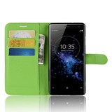 Sony Xperia XZ3      PU Wallet Case    [Green]