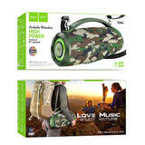 40W High Power Bluetooth Speaker w/ FM, USB, MicroSD, Aux Multi Inputs (HA4) [Camo Green] 