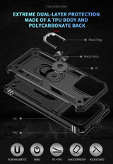 Apple iPhone 15 Pro Military Armour Ring Case Black