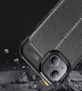 Apple iPhone 15 Leather Texture Case Navy