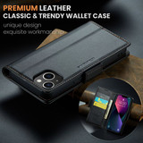 Apple Iphone 14      Pu Wallet Case    [Black]