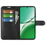 Oppo Reno 12F 5G      Pu Wallet Case    [Black]