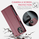 Apple Iphone 14      Pu Wallet Case    [Maroon]