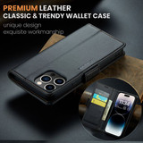 Apple Iphone 14 Pro Max      Pu Wallet Case    [Black]