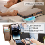 Apple Iphone 14 Pro      Pu Wallet Case    [Brown]