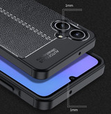 Samsung Galaxy A06 4G      Leather Texture Case    [Black]