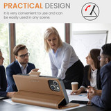 Apple Iphone 15 Plus      Pu Wallet Case    [Brown]