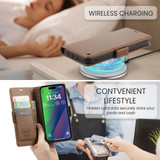 Apple Iphone 15      Pu Wallet Case    [Brown]