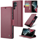 Samsung Galaxy S22 Ultra      Pu Wallet Case    [Maroon]