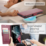 Samsung Galaxy S22 Ultra      Pu Wallet Case    [Maroon]