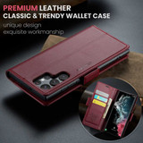 Samsung Galaxy S22 Ultra      Pu Wallet Case    [Maroon]
