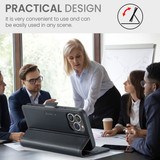 Apple Iphone 15 Pro Max      Pu Wallet Case    [Black]