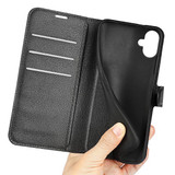 Samsung Galaxy A06 4G      Pu Wallet Case    [Black]