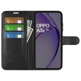 Oppo A60 5G      Pu Wallet Case    [Black]