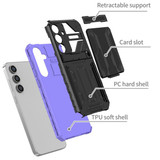 Samsung Galaxy S24 Fe  Kickstand Heavy Duty Case [Purple]