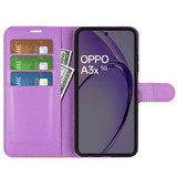 Oppo A60 5G      Pu Wallet Case    [Purple]