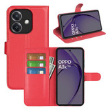 Oppo A60 5G      Pu Wallet Case    [Red]