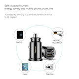 Baseus Grain Car Charger (Dual USB 5V 3.1A ) Black