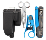 IDEAL INDUSTRIES Push Through RJ45 Installation Kit for Cat5e, Cat6 & Cat6A - Crimp Tool, Stripper & Pouch Included (Product Code: [Insert Code Here])