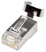 IDEAL INDUSTRIES CAT6A/6/5e STP RJ45 Push Through Plug (Staggered) - Pack of 25, Compatible with 30-495