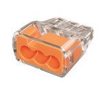 IDEAL INDUSTRIES 32A 3 Port Push-in Wire Connector, 100pc Jar, 0.75mm² - 4.0mm² Solid, 1.5mm² - 2.5mm² Stranded, Copper/Tin Bonded - Product Code: 32A