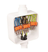 IDEAL INDUSTRIES 32A 3 Port Push-in Wire Connector, 100pc Jar, 0.75mm² - 4.0mm² Solid, 1.5mm² - 2.5mm² Stranded, Copper/Tin Bonded - Product Code: 32A