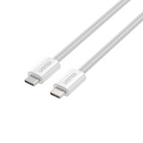UNITEK 1M USB-C to USB-C Magnetic Cable - 100W PD Fast Charging, Tangle-free Design, Double Braided Nylon, USB 2.0 up to 480MBs - White (Product Code: UNITEK-1M-USB-C)