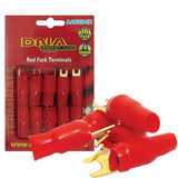 4 AWG Red Fork Terminals (10 Pack) - Product Code: 4AWGRT10