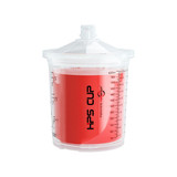 Hanspray HPS Paint System - 600ml Liners & Hard Cup with Locking Lid, 125 Micron, 50/Box (HPS-600ML)
