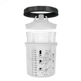 Hanspray Speedy Paint System - 400ml Liners/Lids & Hard Cup 125 Micron, 50/Box (Product Code: 400ML50)