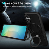 Galaxy A06 4G  Kickstand Heavy Duty Case [Black]