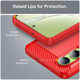 Oneplus Nord Ce4 Lite      Carbon Fibre Case    [Red]