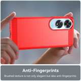 Oppo A60 4G      Carbon Fibre Case    [Red]