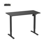 BRATECK Eco Ergonomic Electric Sit-Stand Desk, 1200x600mm, 40kg Capacity, 3 Memory Settings, Black - S11-22RE-B